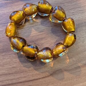 Gold Heart Bead Bracelet